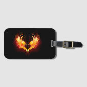 Angel Fire Heart met Wings Bagagelabel (Voorkant (horizontaal))