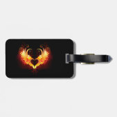 Angel Fire Heart met Wings Bagagelabel (Achterkant horizontaal)