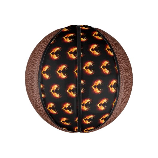 Angel Fire Heart met Wings Basketbal (Verticaal)
