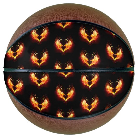 Angel Fire Heart met Wings Basketbal (Voorkant)