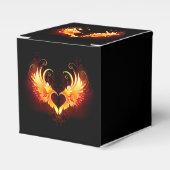Angel Fire Heart met Wings Bedankdoosjes (Voorkant Zijde)