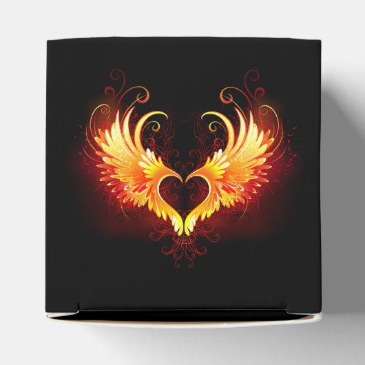 Angel Fire Heart met Wings Bedankdoosjes (Bovenkant)