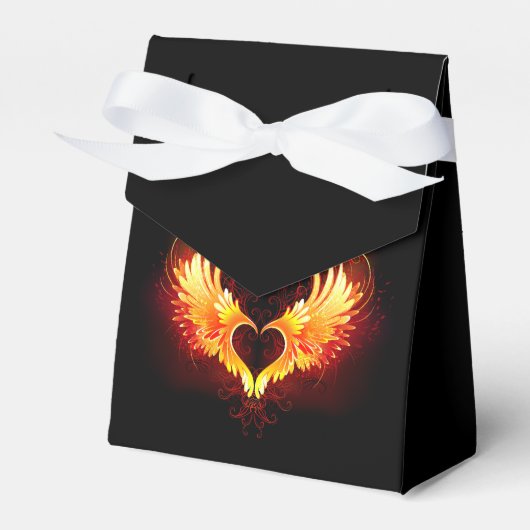 Angel Fire Heart met Wings Bedankdoosjes (Voorkant Zijde)