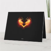 Angel Fire Heart met Wings Bedankkaart (Achterkant)