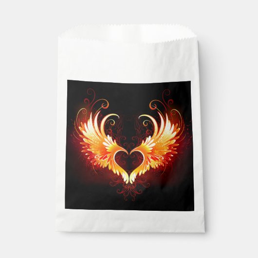 Angel Fire Heart met Wings Bedankzakje (Voorkant)