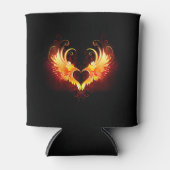 Angel Fire Heart met Wings Blikjeskoeler (Voorkant)