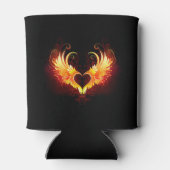 Angel Fire Heart met Wings Blikjeskoeler (Achterkant)