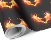 Angel Fire Heart met Wings Cadeaupapier (Rol Hoek)