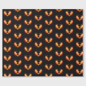 Angel Fire Heart met Wings Cadeaupapier (Vlak)