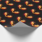 Angel Fire Heart met Wings Cadeaupapier (Hoek)