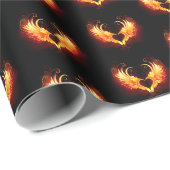 Angel Fire Heart met Wings Cadeaupapier (Rol Hoek)