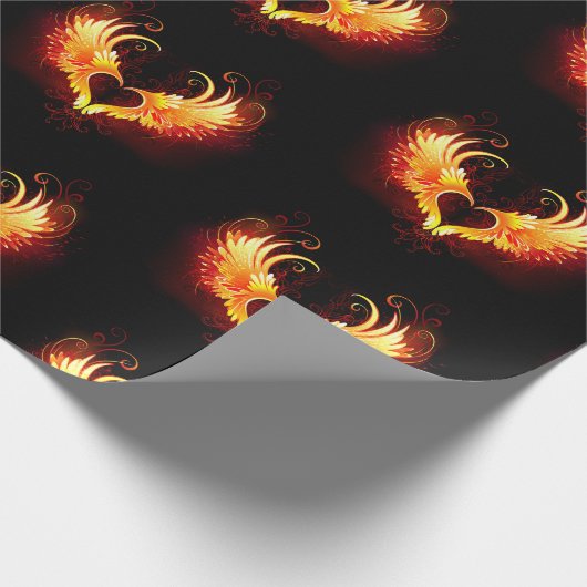 Angel Fire Heart met Wings Cadeaupapier (Hoek)
