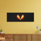 Angel Fire Heart met Wings Canvas Afdruk (Insitu (Woonkamer))