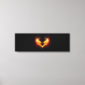 Angel Fire Heart met Wings Canvas Afdruk (Voorkant)