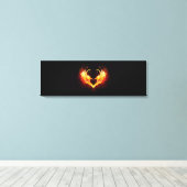Angel Fire Heart met Wings Canvas Afdruk (Insitu (Houten vloer))