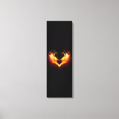 Angel Fire Heart met Wings Canvas Afdruk (Voorkant)
