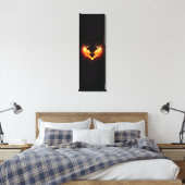 Angel Fire Heart met Wings Canvas Afdruk (Insitu (Slaapkamer))