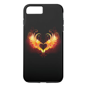 Angel Fire Heart met Wings iPhone 8/7 Plus Hoesje