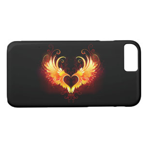 Angel Fire Heart met Wings iPhone 8/7 Hoesje