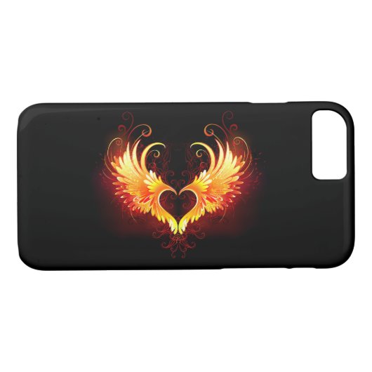 Angel Fire Heart met Wings Case-Mate iPhone Case (Achterkant (Horizontaal))