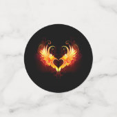 Angel Fire Heart met Wings Confetti (Kleine voorkant)