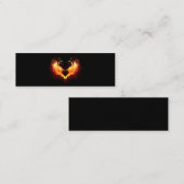 Angel Fire Heart met Wings Contactkaartje (Voorkant / Achterkant)