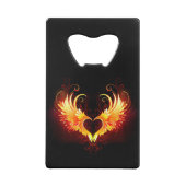 Angel Fire Heart met Wings Creditkaart Flessenopener (Achterkant)