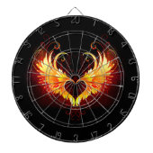 Angel Fire Heart met Wings Dartbord (Voorkant)