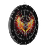 Angel Fire Heart met Wings Dartbord (Voorkant Links)