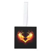 Angel Fire Heart met Wings Decoratie (Voorkant)