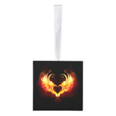 Angel Fire Heart met Wings Decoratie (Rechts)