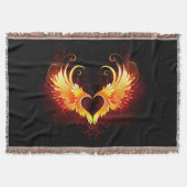 Angel Fire Heart met Wings Deken (Voorkant)