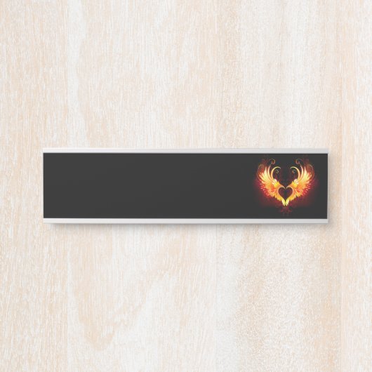 Angel Fire Heart met Wings Deurbordje (Voorkant)