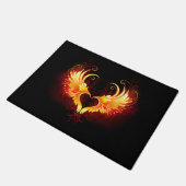 Angel Fire Heart met Wings Deurmat (Schuin)