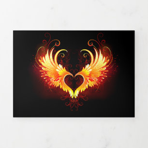 Angel Fire Heart met Wings Drieluik Aankondiging