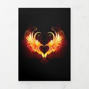 Angel Fire Heart met Wings Drieluik Aankondiging