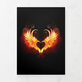 Angel Fire Heart met Wings Drieluik Programma (Cover)