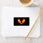 Angel Fire Heart met Wings Etiket (Insitu)