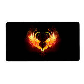Angel Fire Heart met Wings Etiket (Voorkant)