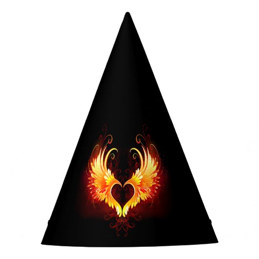 Angel Fire Heart met Wings Feesthoedjes (Voorkant)