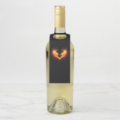 Angel Fire Heart met Wings Flessenhanger (Op fles)