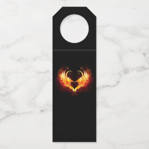 Angel Fire Heart met Wings Flessenhanger
