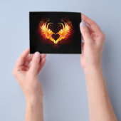 Angel Fire Heart met Wings Flyer (Hand)