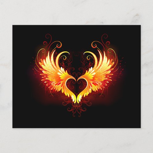 Angel Fire Heart met Wings Flyer (Voorkant)