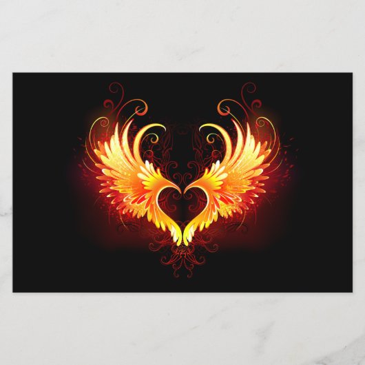 Angel Fire Heart met Wings Flyer (Voorkant)