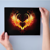 Angel Fire Heart met Wings Flyer (Hand)