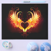 Angel Fire Heart met Wings Flyer (Enkel)