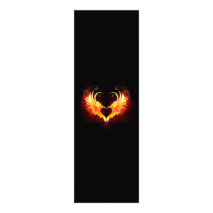 Angel Fire Heart met Wings Foto Afdruk