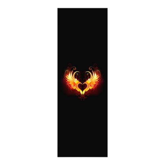 Angel Fire Heart met Wings Foto Afdruk (Voorkant)