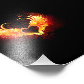 Angel Fire Heart met Wings Foto Afdruk (Hoek)